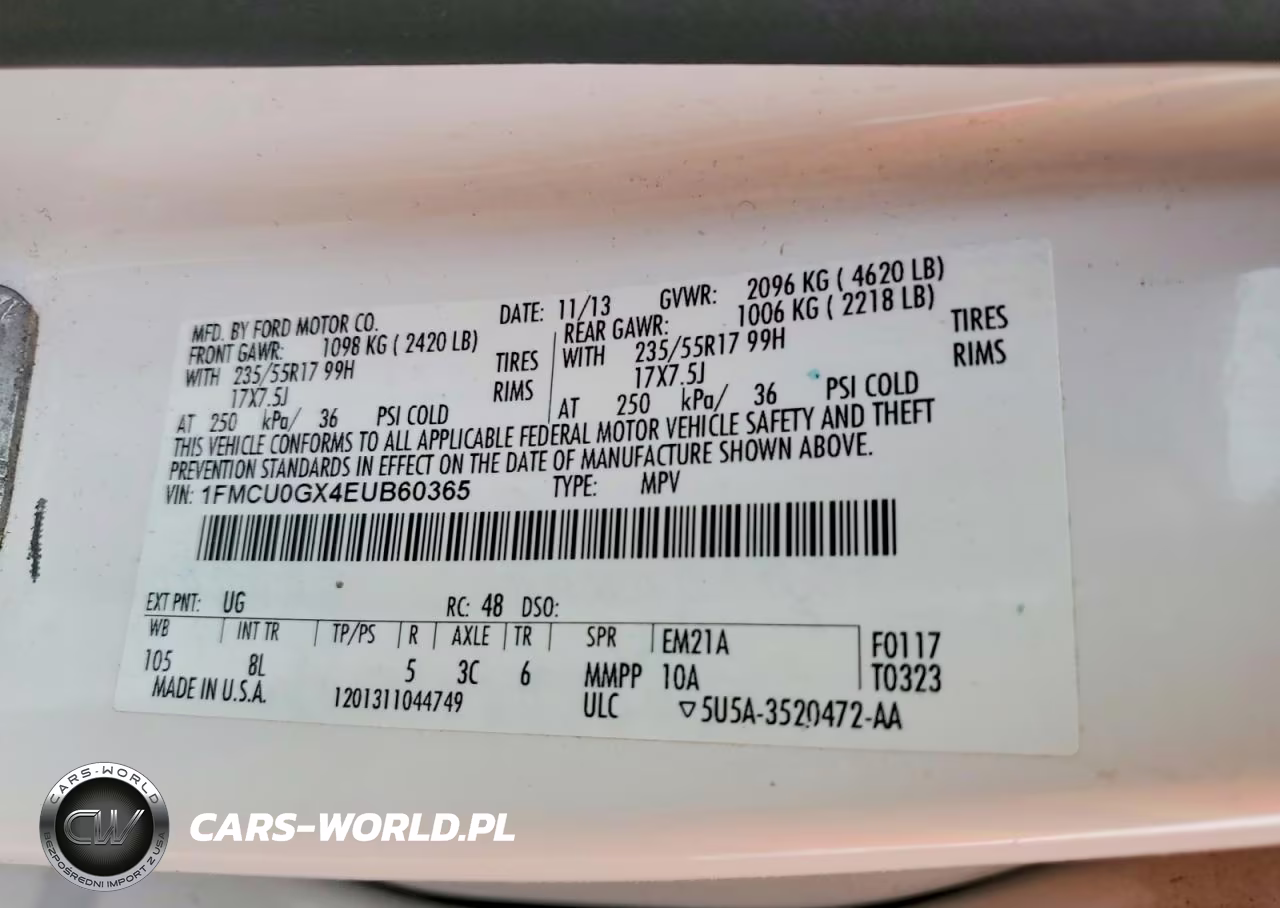 2014 Ford Escape Se VIN:1FMCU0GX4EUB60365 - 13