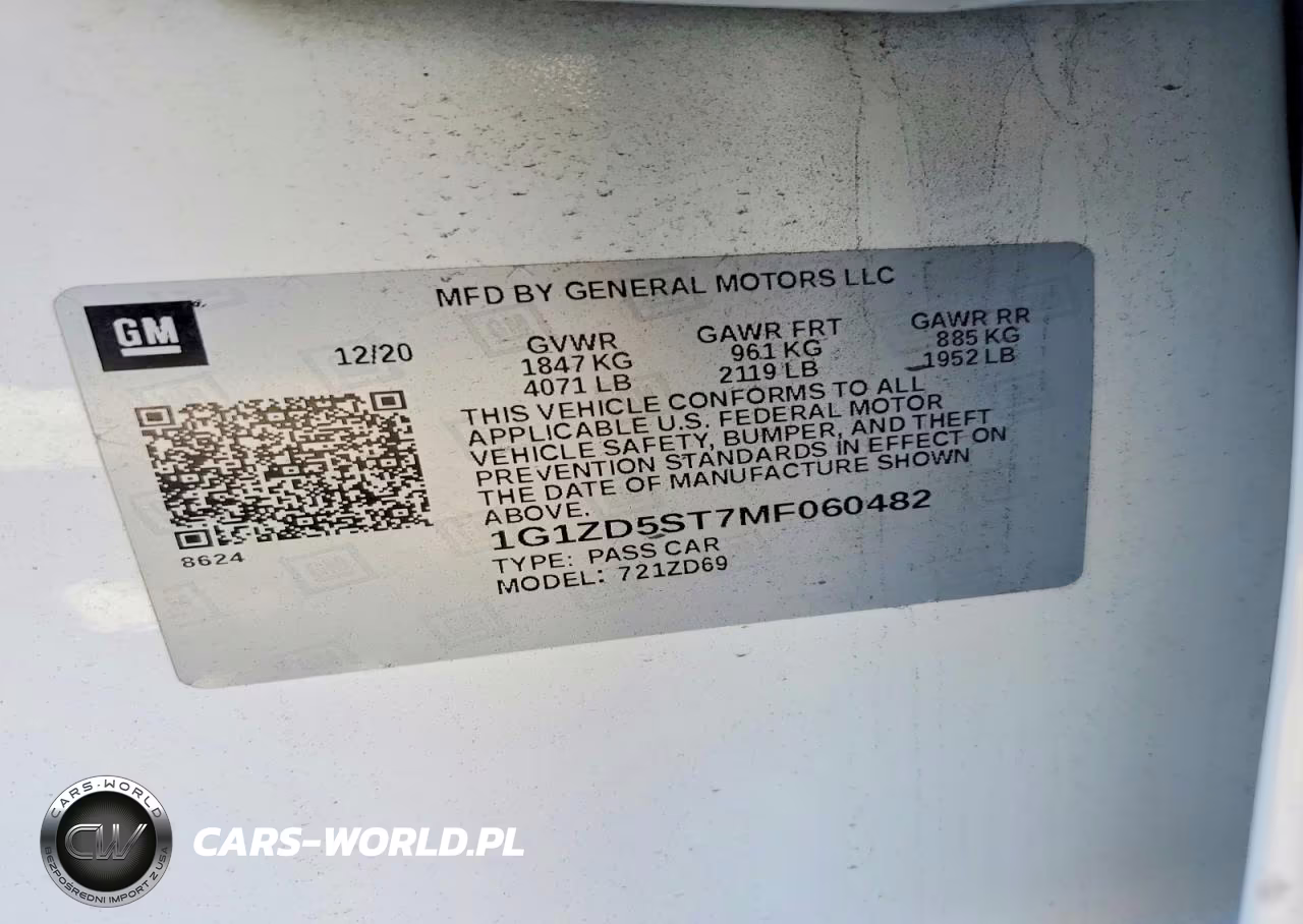 2021 Chevrolet Malibu Lt VIN:1G1ZD5ST7MF060482 - 13