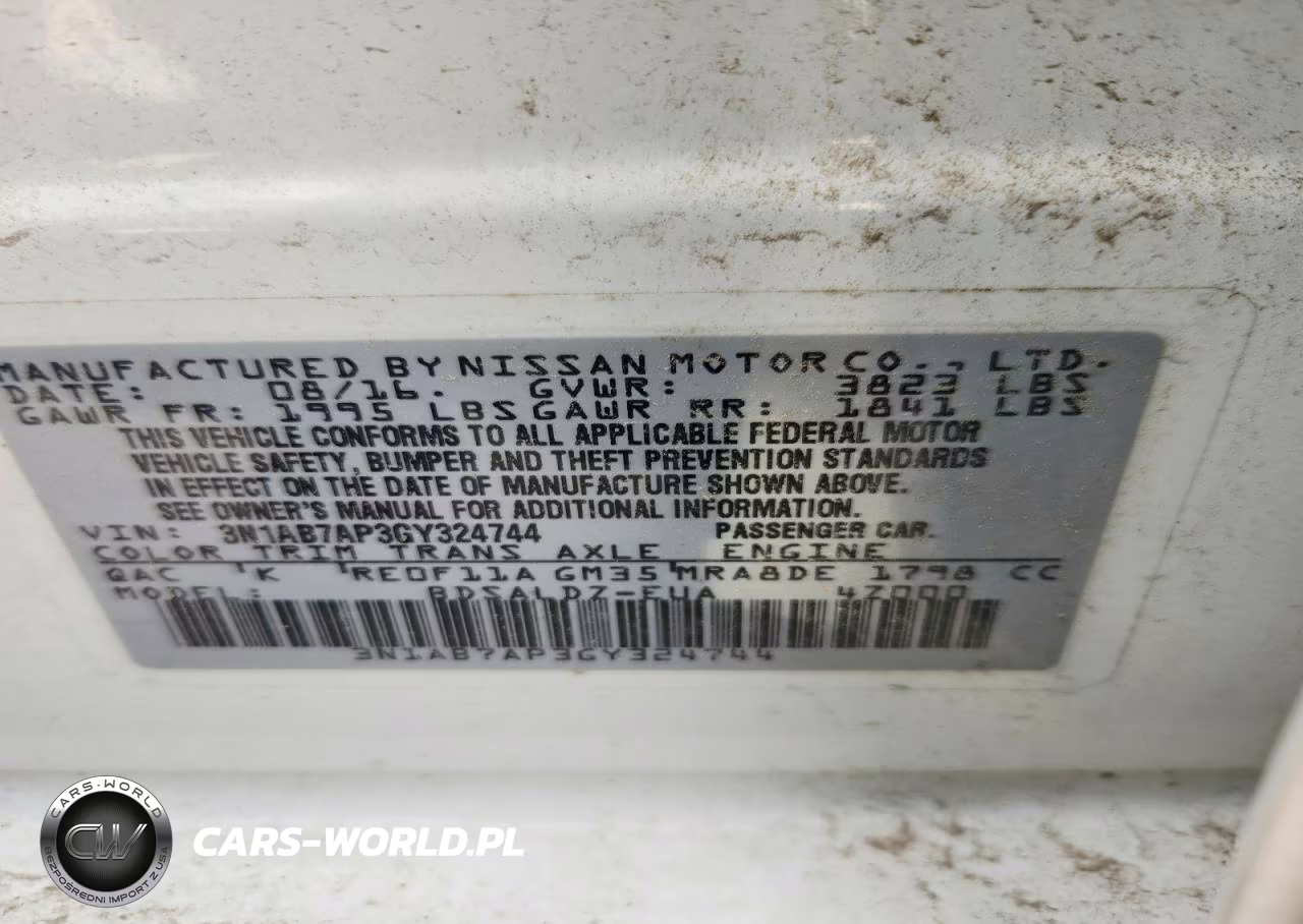 2016 Nissan Sentra Sv VIN:3N1AB7AP3GY324744 - 12