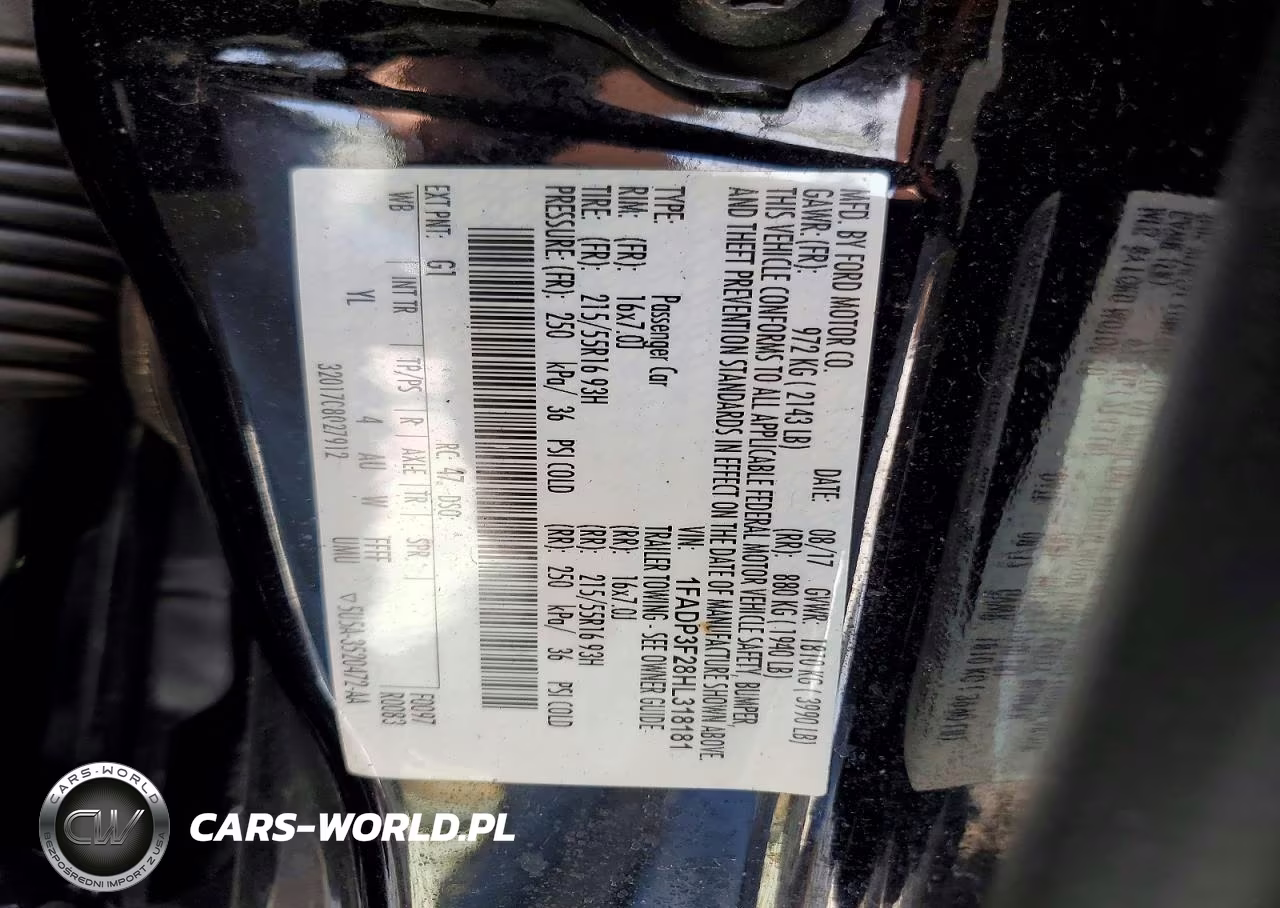 2017 Ford Focus Se VIN:1FADP3F28HL318181 - 12