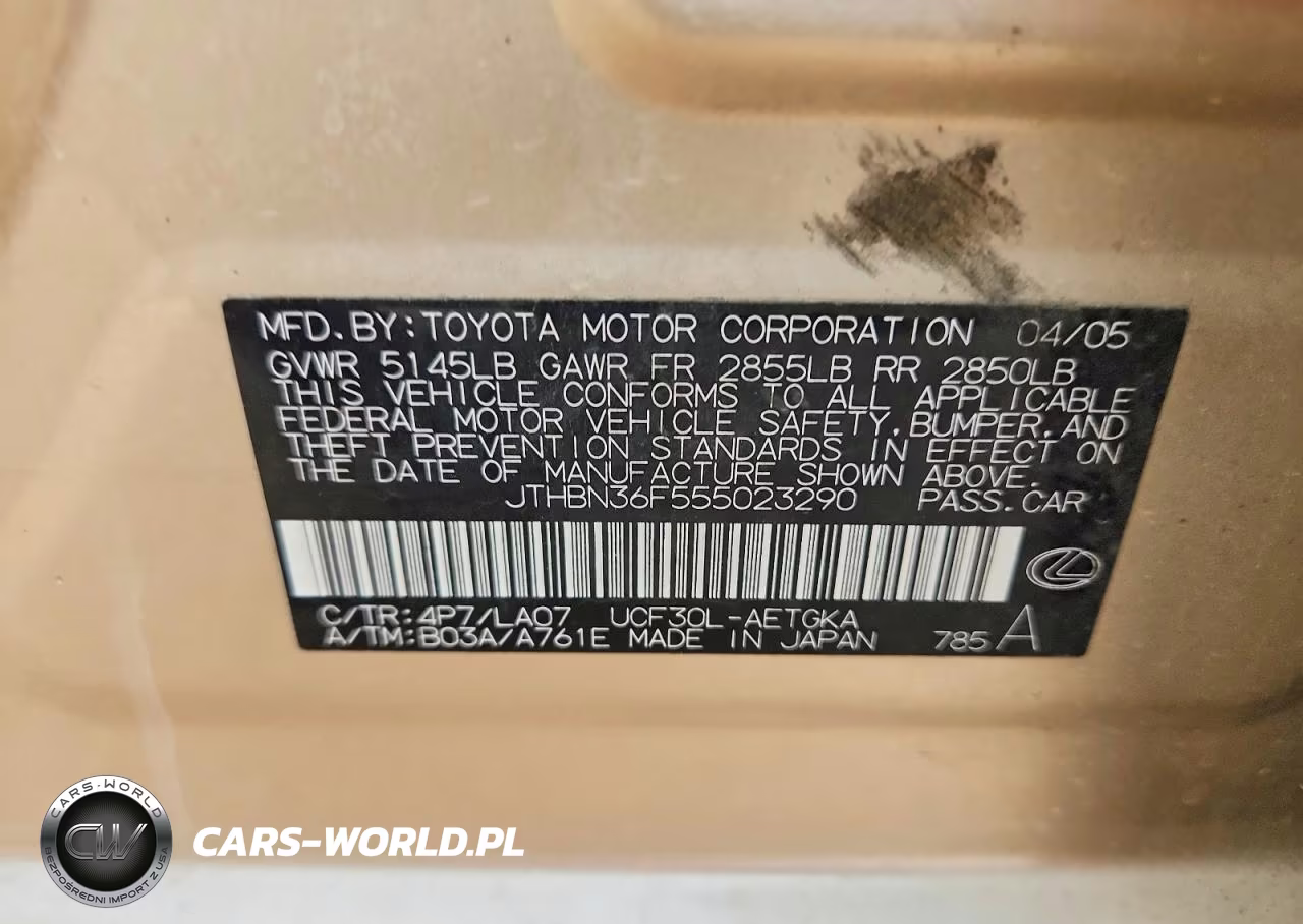 2005 Lexus Ls 430 VIN:JTHBN36F555023290 - 12