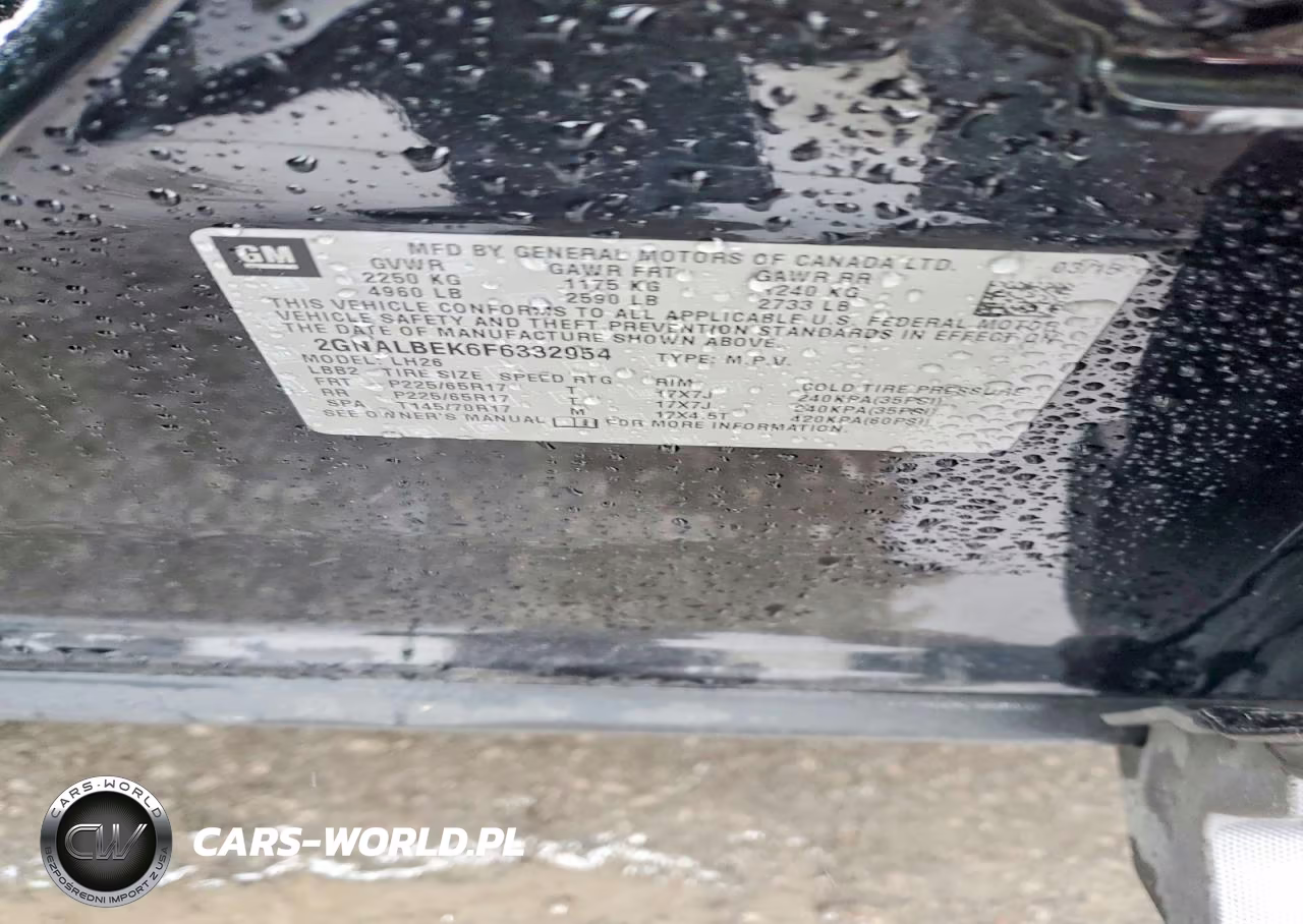 2015 Chevrolet Equinox Lt VIN:2GNALBEK6F6332954 - 13
