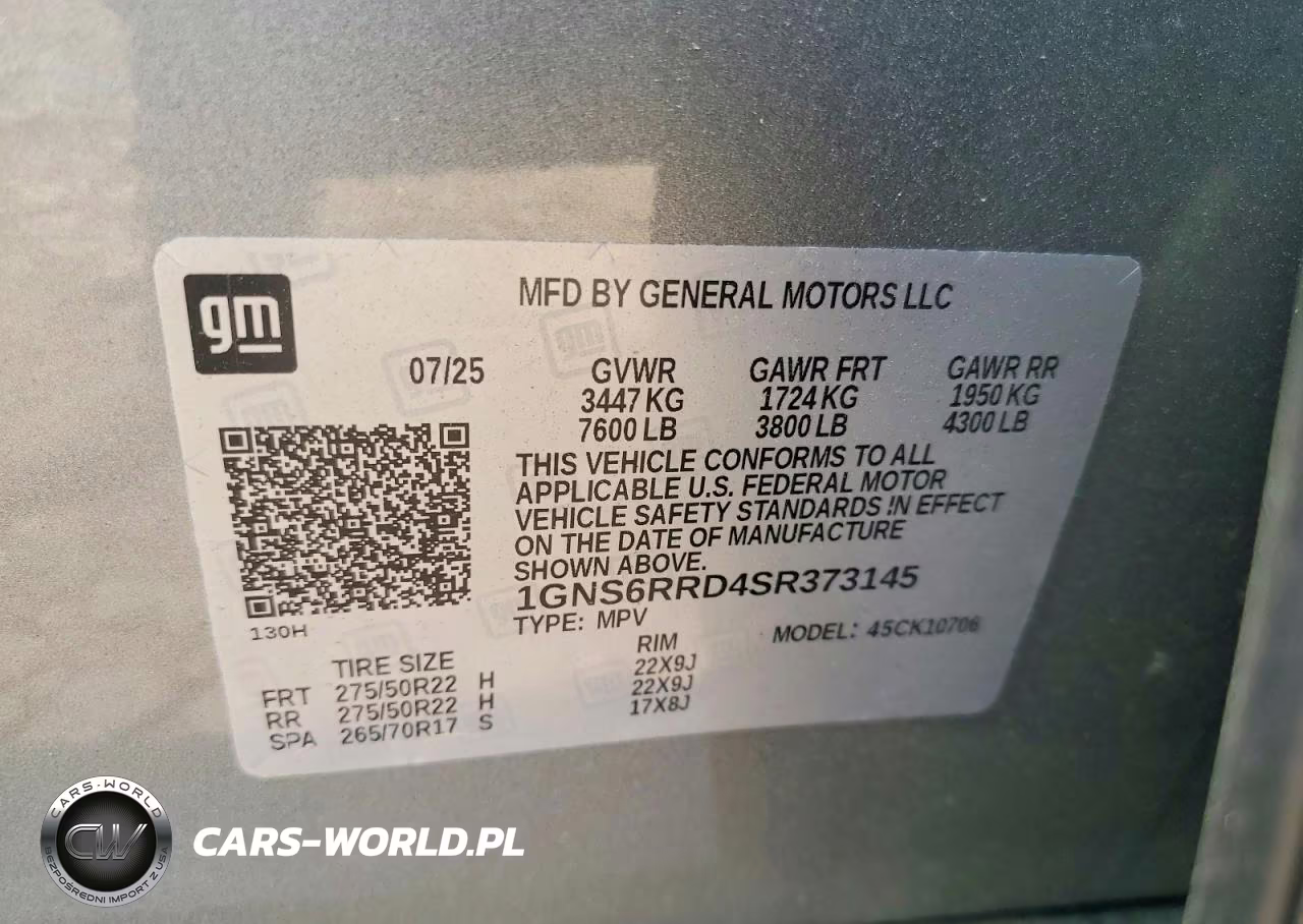 2025 Chevrolet Tahoe K1500 Rst VIN:1GNS6RRD4SR373145 - 13