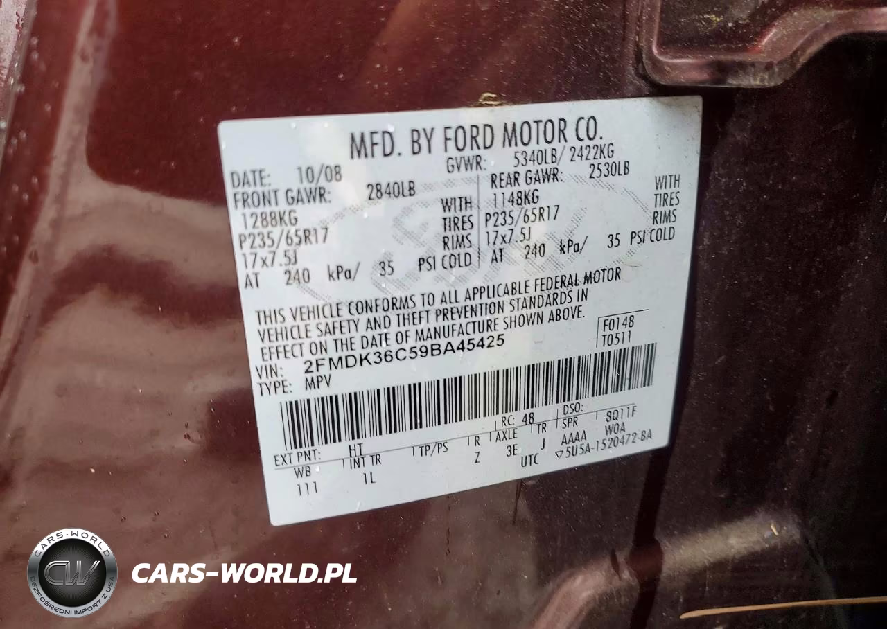 2009 Ford Edge Se VIN:2FMDK36C59BA45425 - 12