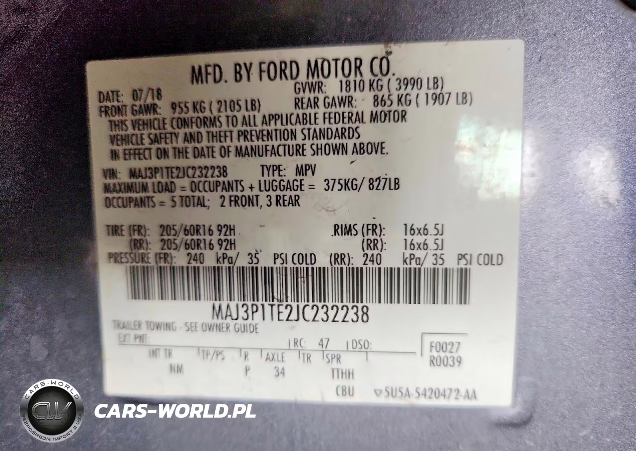 2018 Ford Ecosport Se VIN:MAJ3P1TE2JC232238 - 13