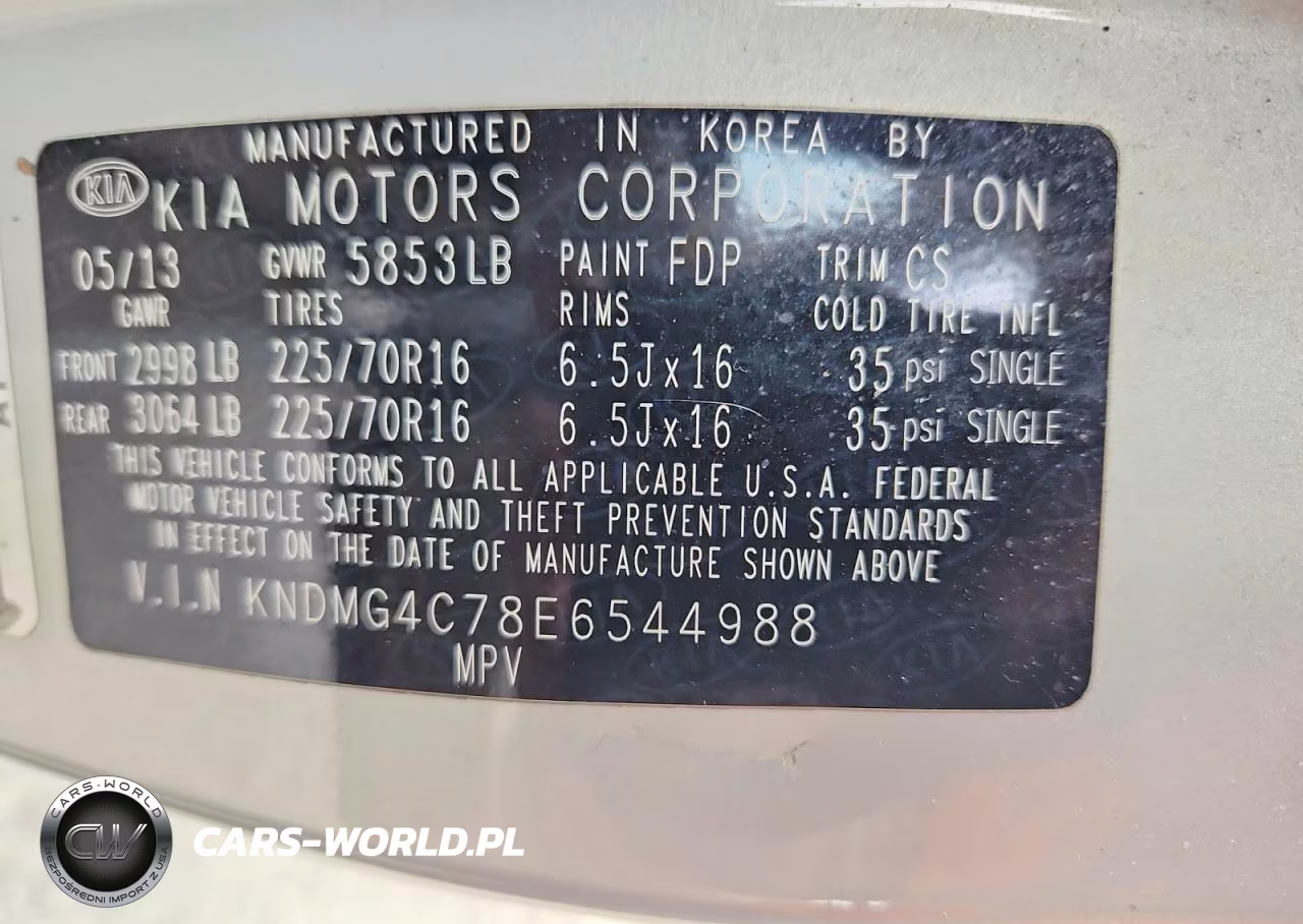 2014 Kia Sedona Lx VIN:KNDMG4C78E6544988 - 13