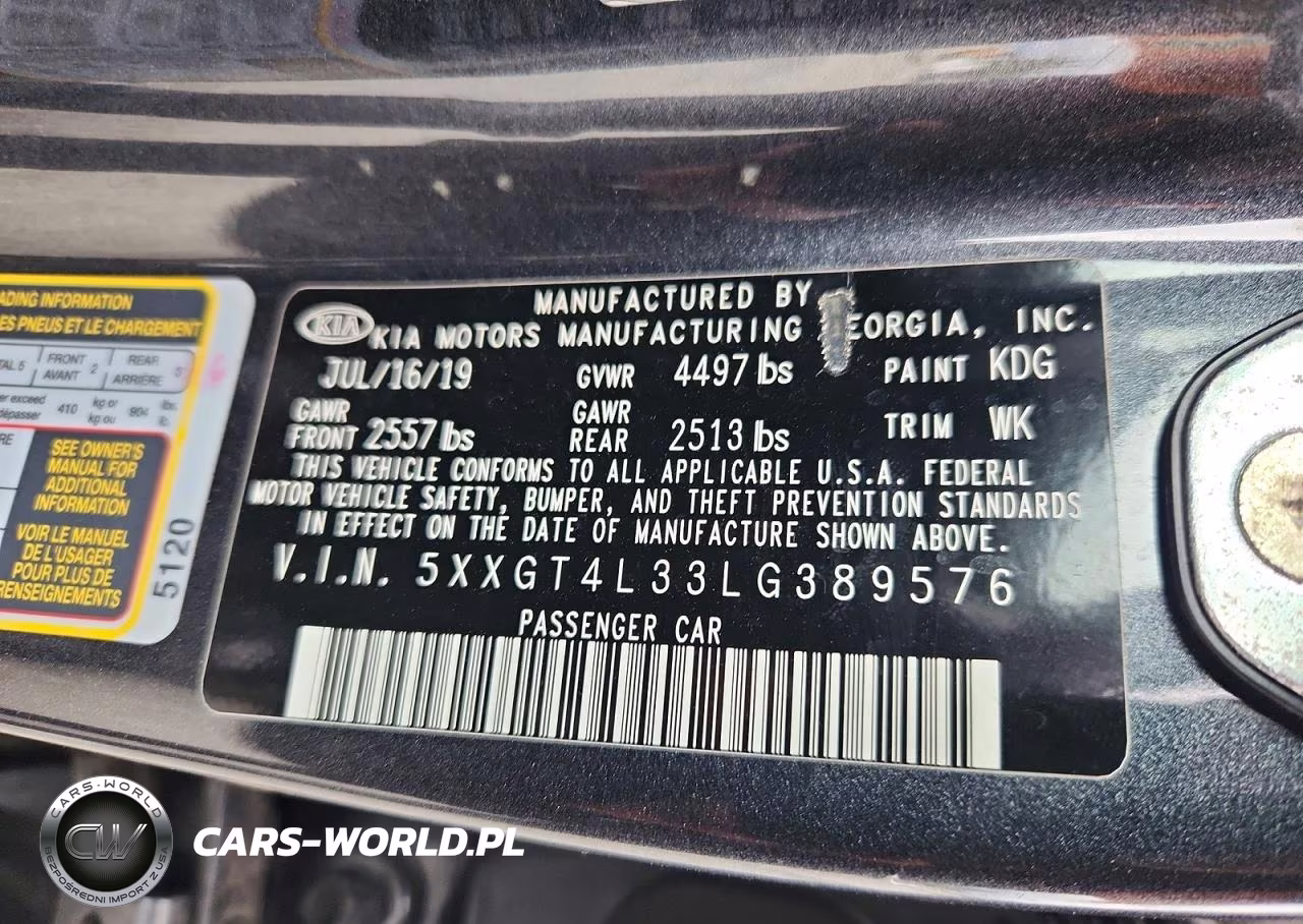2020 Kia Optima Lx VIN:5XXGT4L33LG389576 - 12
