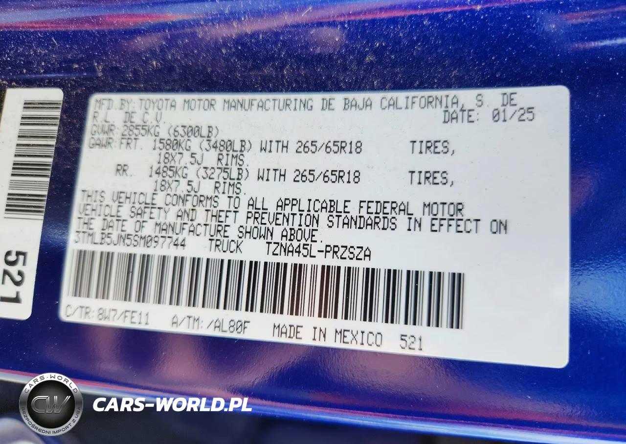 2025 Toyota Tacoma Trd Sport VIN:3TMLB5JN5SM097744 - 12