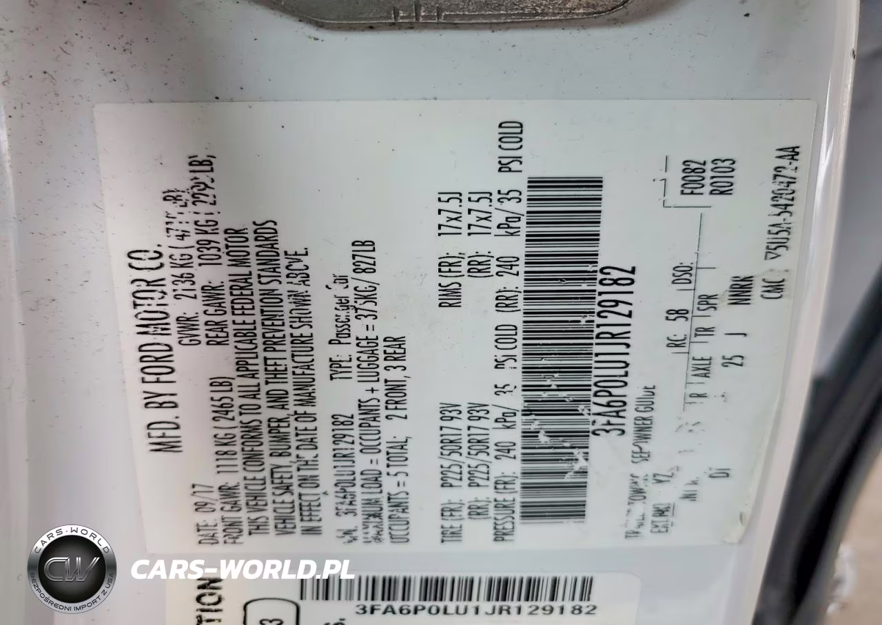 2018 Ford Fusion Se Hybrid VIN:3FA6P0LU1JR129182 - 12