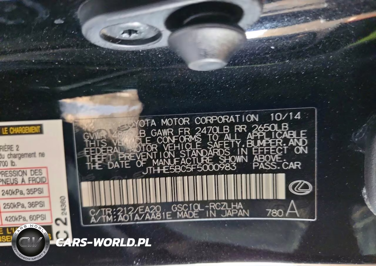 2015 Lexus Rc 350 VIN:JTHHE5BC5F5000983 - 12