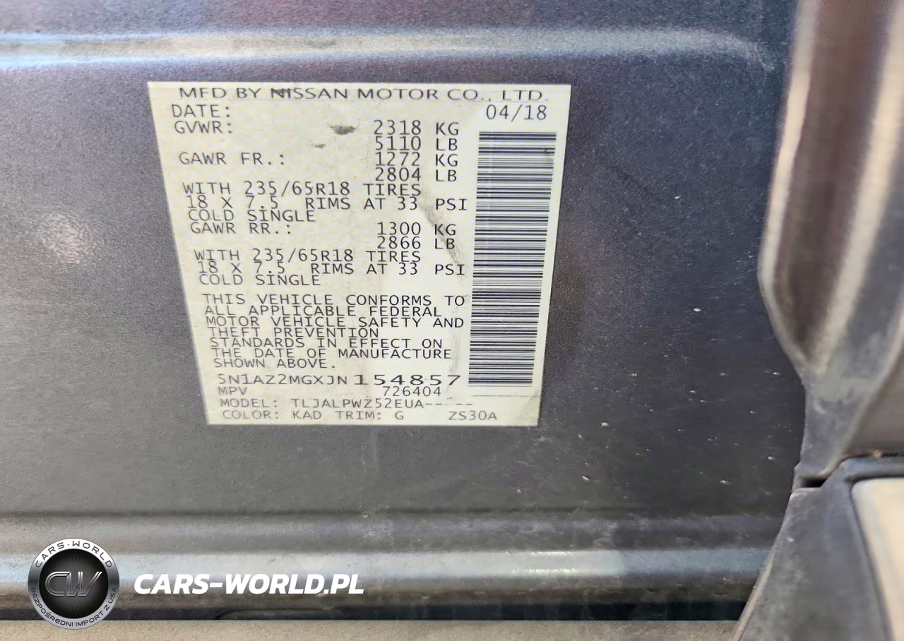 2018 Nissan Murano S VIN:5N1AZ2MGXJN154857 - 13