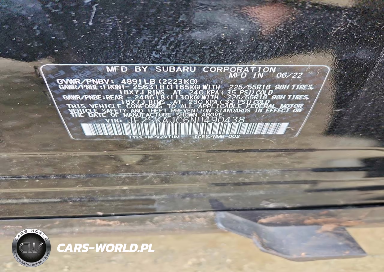 2022 Subaru Forester Sport VIN:JF2SKAJC6NH490438 - 12