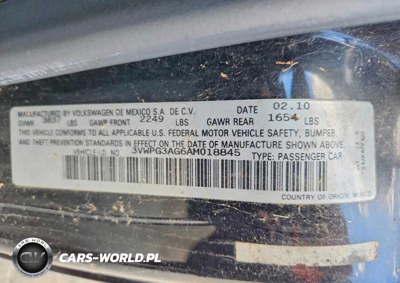 2010 Volkswagen New Beetle VIN:3VWPG3AG6AM018845 - 12