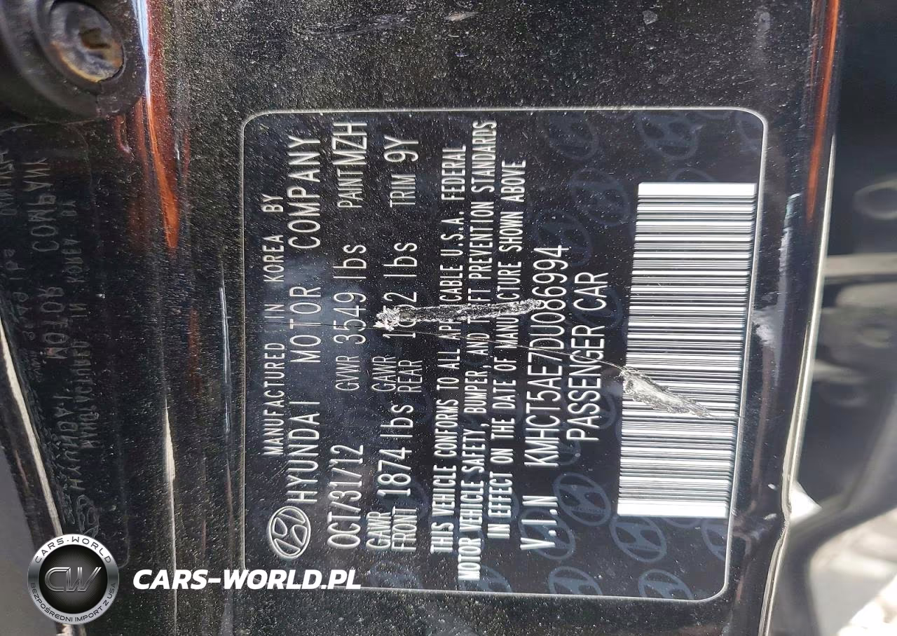 2013 Hyundai Accent Gs VIN:KMHCT5AE7DU086994 - 13