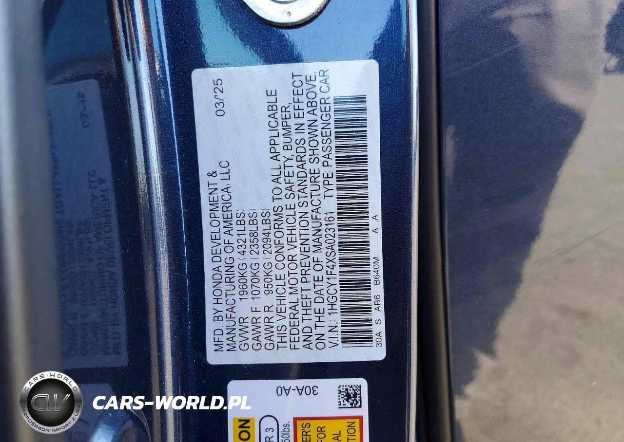 2025 Honda Accord Se VIN:1HGCY1F4XSA023161 - 13