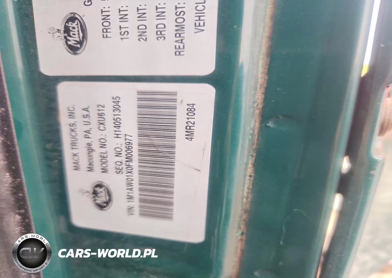 2015 Mack 600 Cxu600 VIN:1M1AW01X0FM006977 - 10