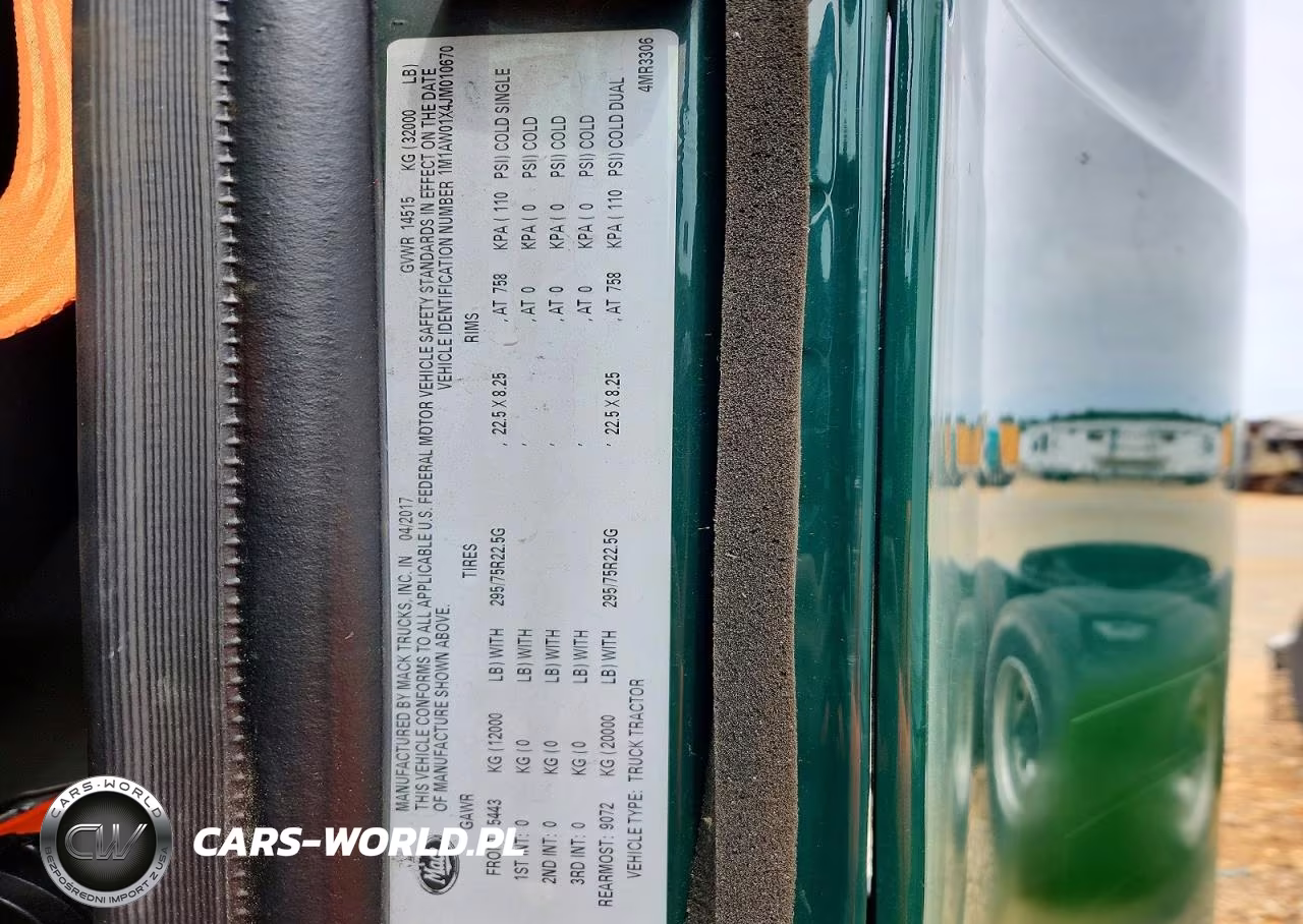2018 Mack 600 Cxu600 VIN:1M1AW01X4JM010670 - 10