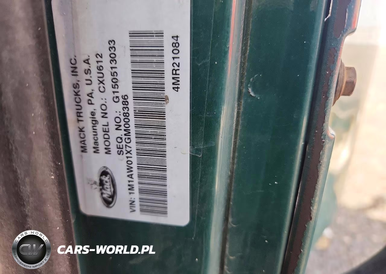 2016 Mack 600 Cxu600 VIN:1M1AW01X7GM008386 - 10