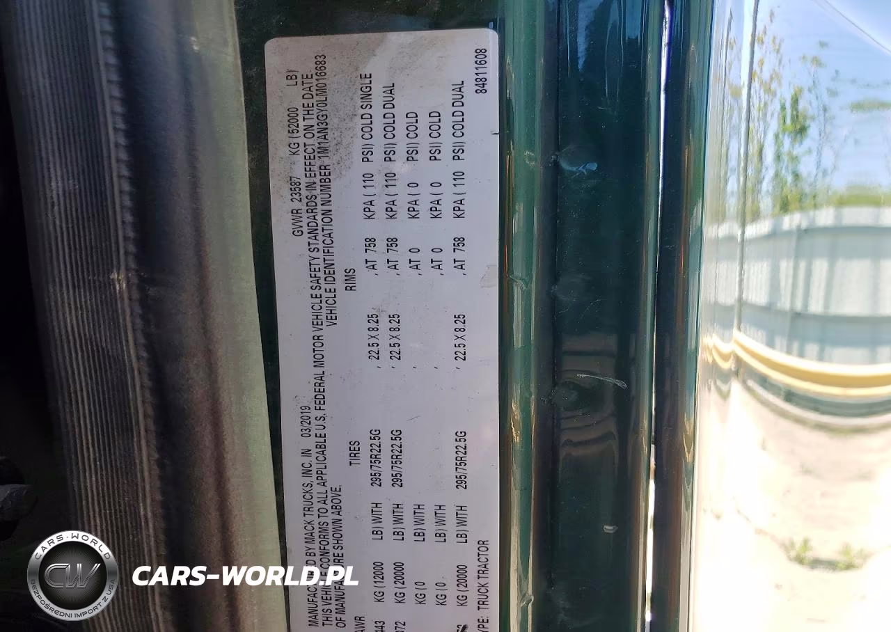 2020 Mack Anthem Semi Truck VIN:1M1AN3GY0LM016683 - 10