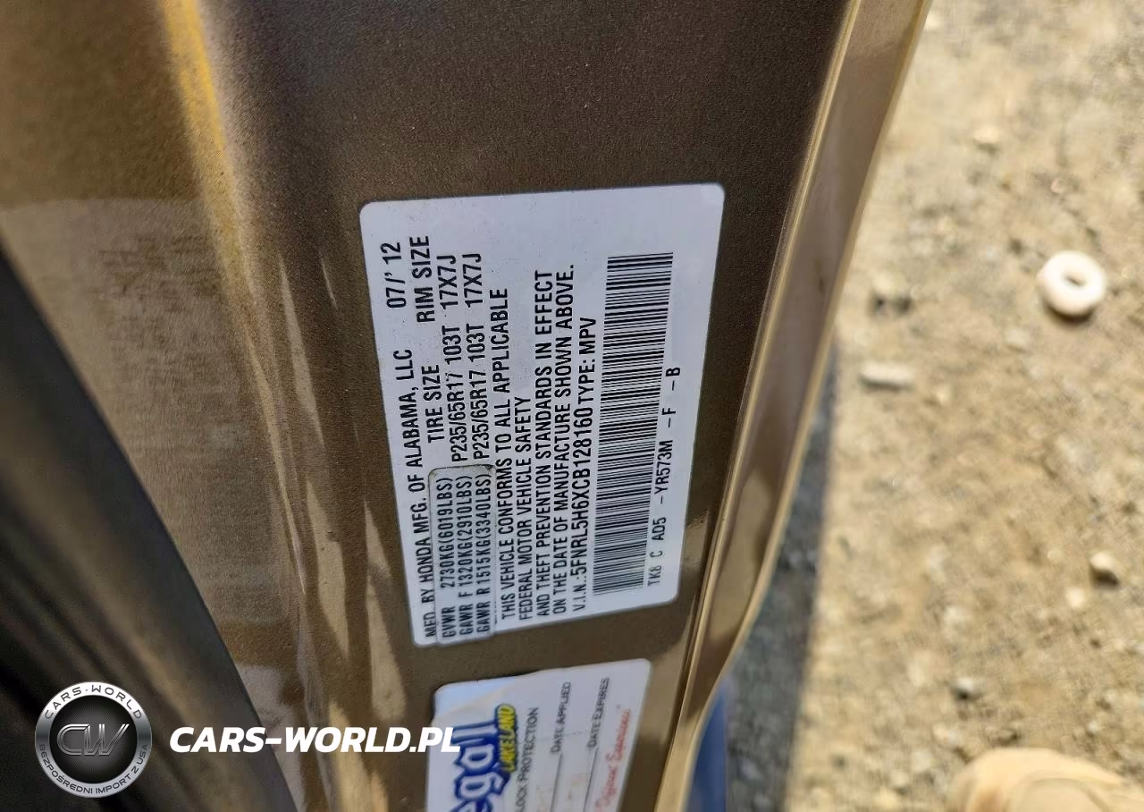 2012 Honda Odyssey Exl VIN:5FNRL5H6XCB128160 - 13