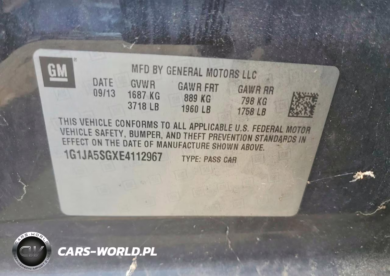 2014 Chevrolet Sonic Ls VIN:1G1JA5SGXE4112967 - 12