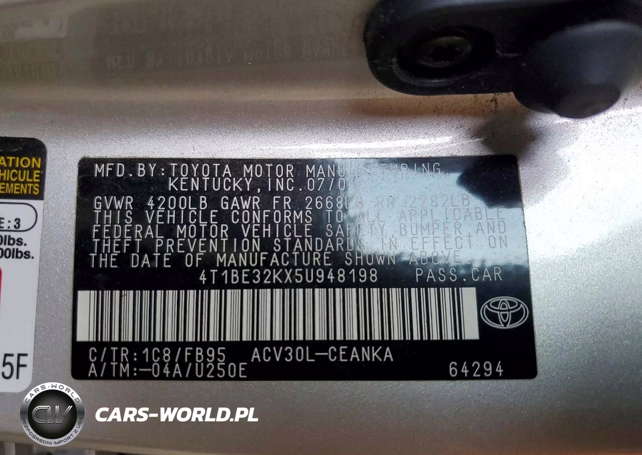 2005 Toyt Camry VIN:4T1BE32KX5U948198 - 12