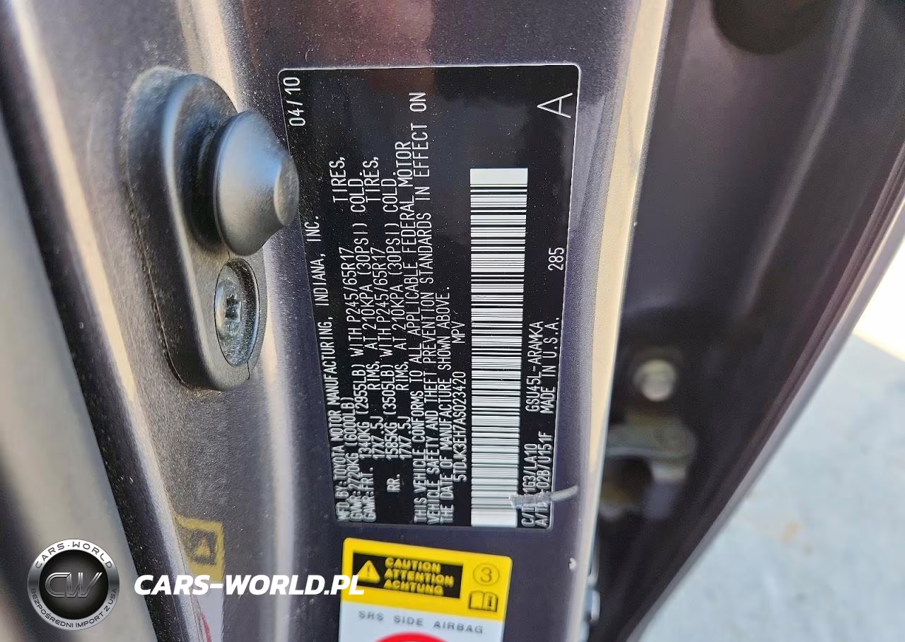 2010 Toyota Highlander Se VIN:5TDJK3EH7AS023420 - 14