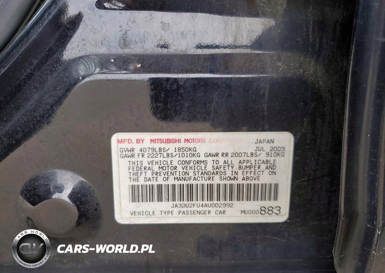 2010 Mitsubishi Lancer Es VIN:JA32U2FU4AU002992 - 12