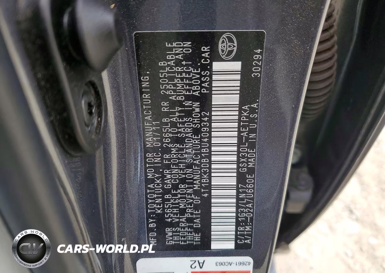 2011 Toyota Avalon Limited VIN:4T1BK3DB1BU409342 - 12