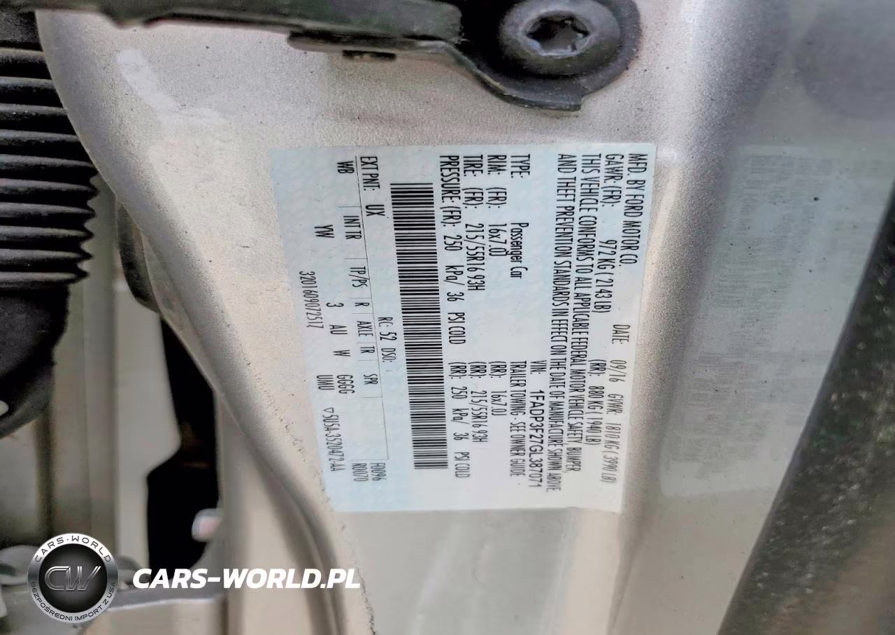 2016 Ford Focus Se VIN:1FADP3F27GL387071 - 12
