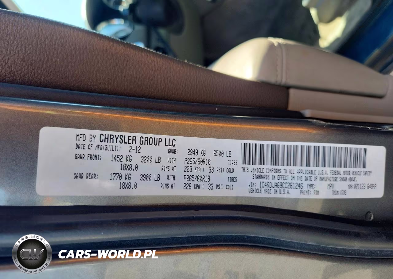 2012 Dodge Durango Sxt VIN:1C4RDJAG8CC261246 - 13