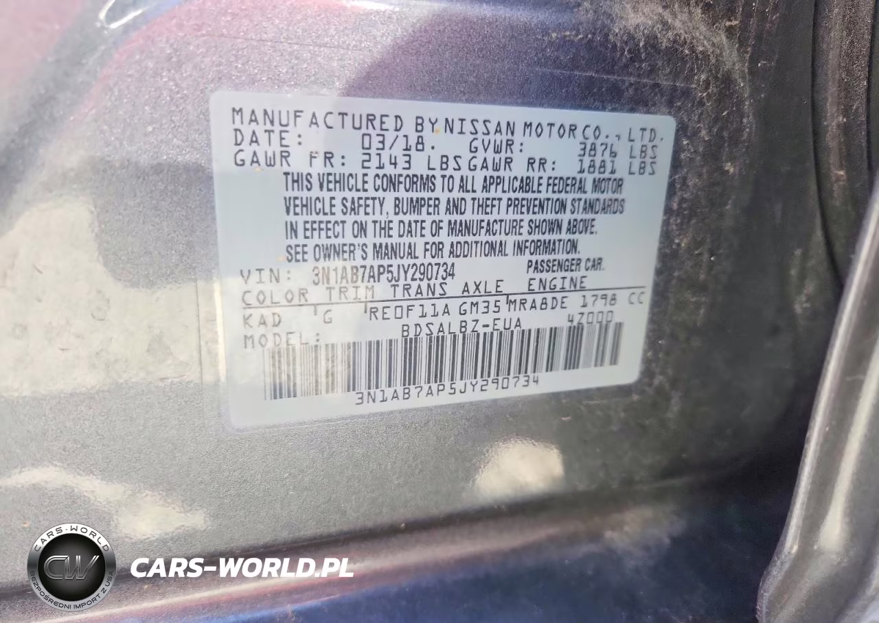 2018 Nissan Sentra S VIN:3N1AB7AP5JY290734 - 12