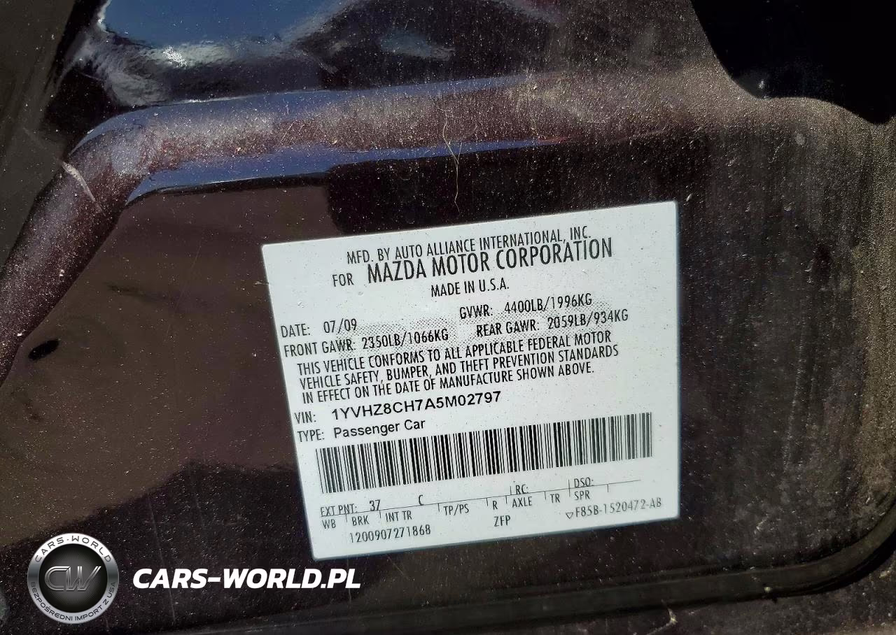 2010 Mazda 6 I VIN:1YVHZ8CH7A5M02797 - 12