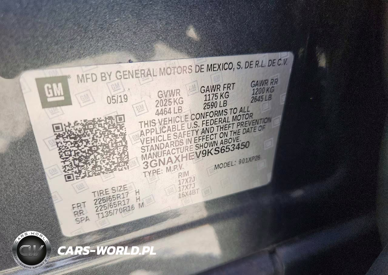 2019 Chevrolet Equinox Ls VIN:3GNAXHEV9KS653450 - 12