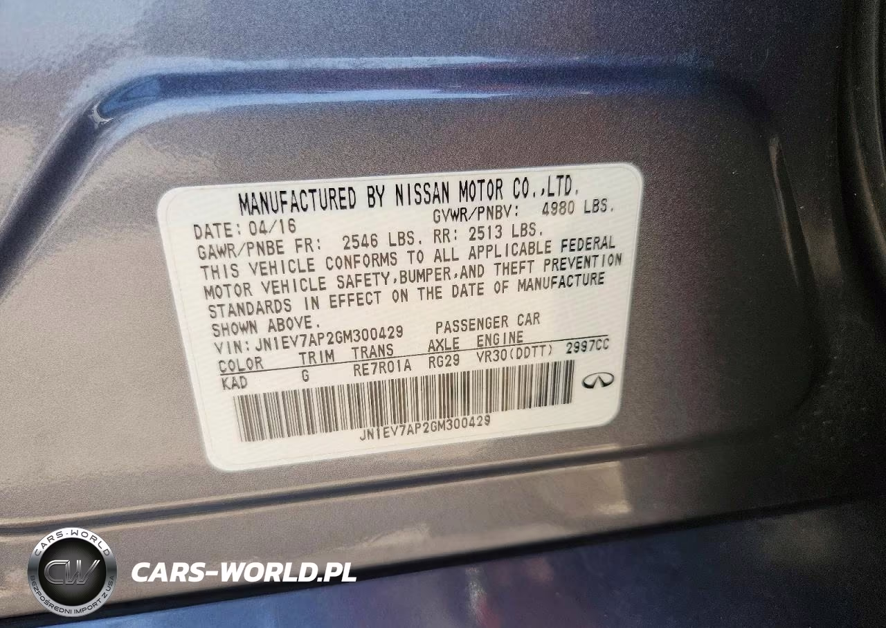 2016 Infiniti Q50 VIN:JN1EV7AP2GM300429 - 13