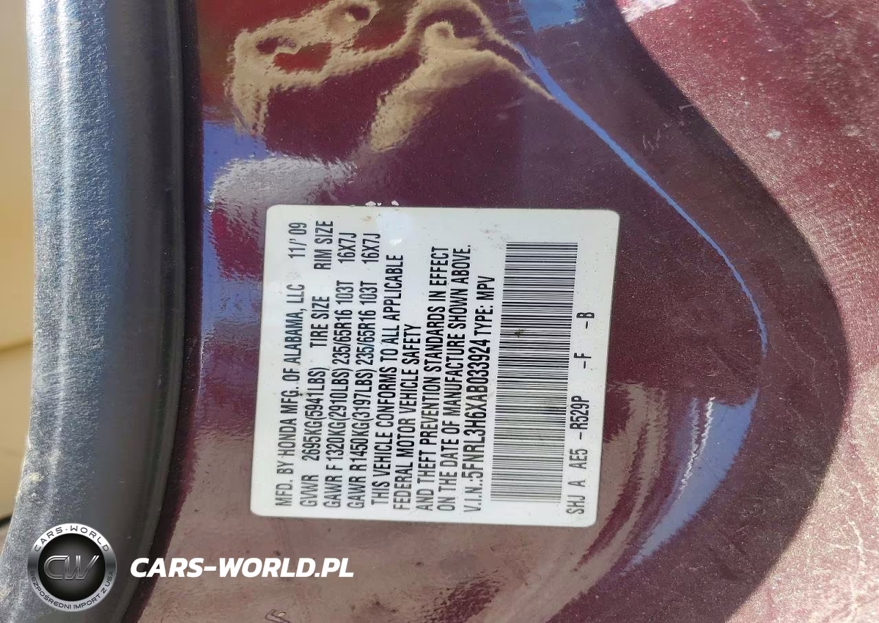 2010 Honda Odyssey Exl VIN:5FNRL3H6XAB033924 - 13
