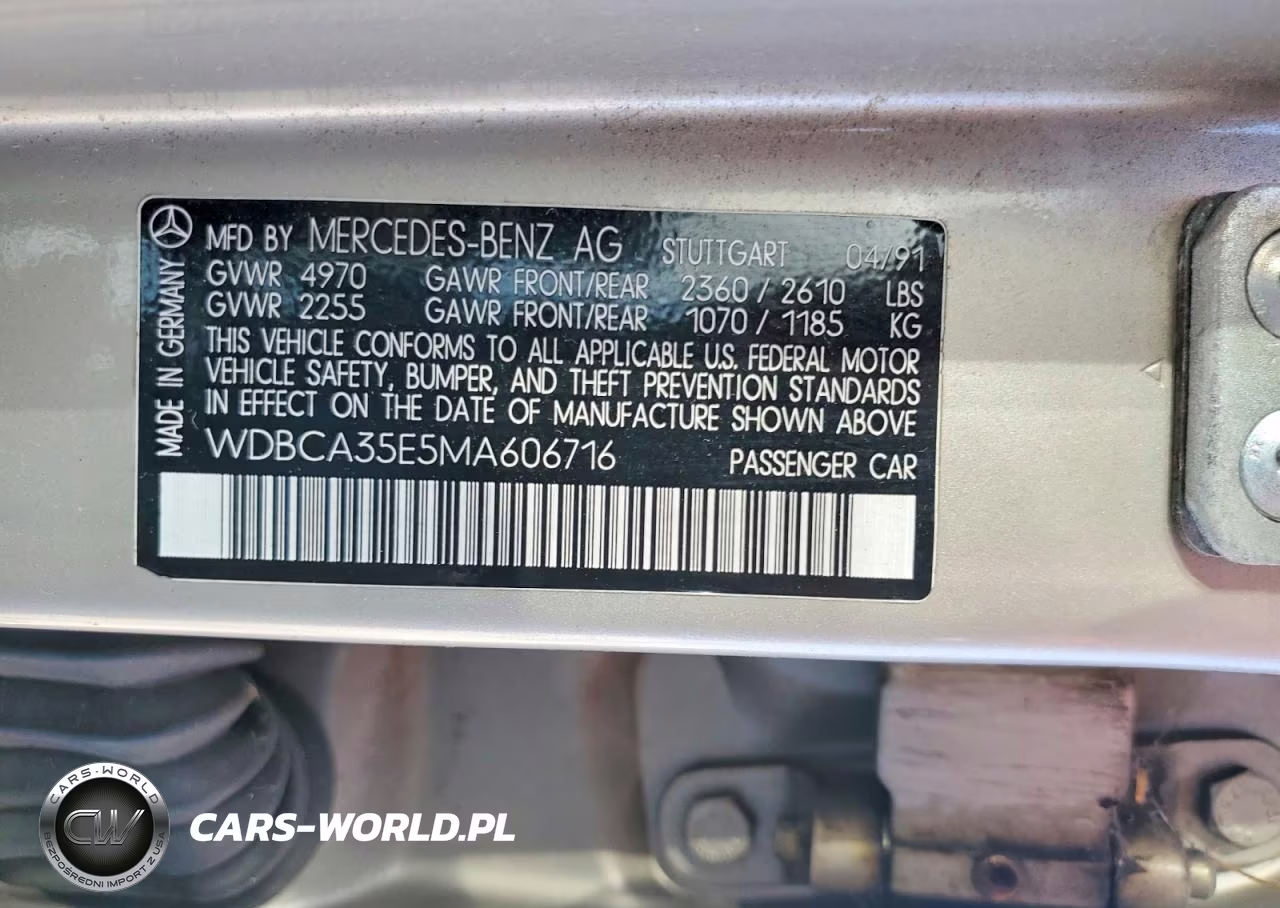 1991 Mercedes-Benz 420 Sel VIN:WDBCA35E5MA606716 - 12