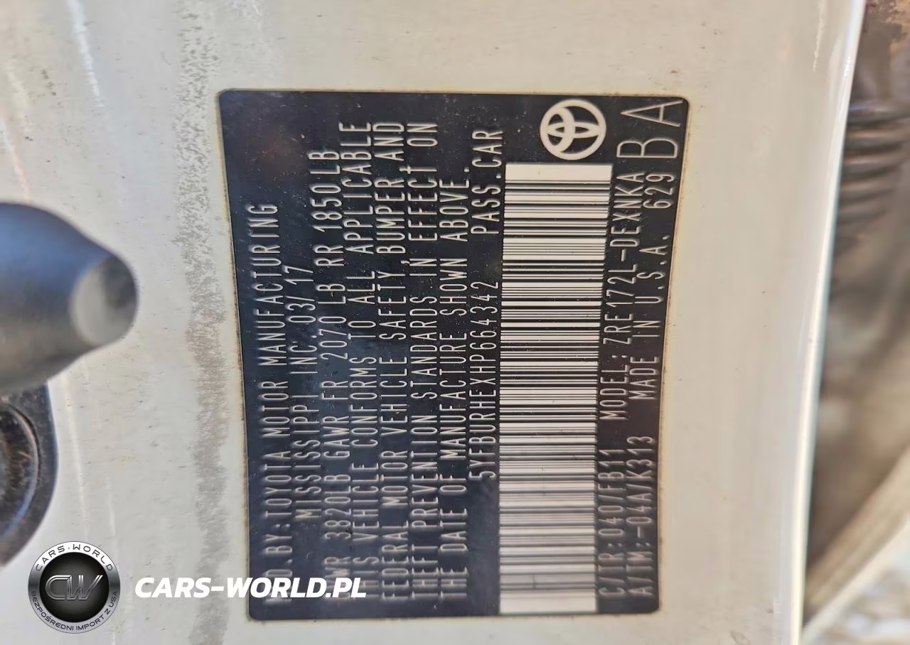 2017 Toyota Corolla Le VIN:5YFBURHEXHP664342 - 12