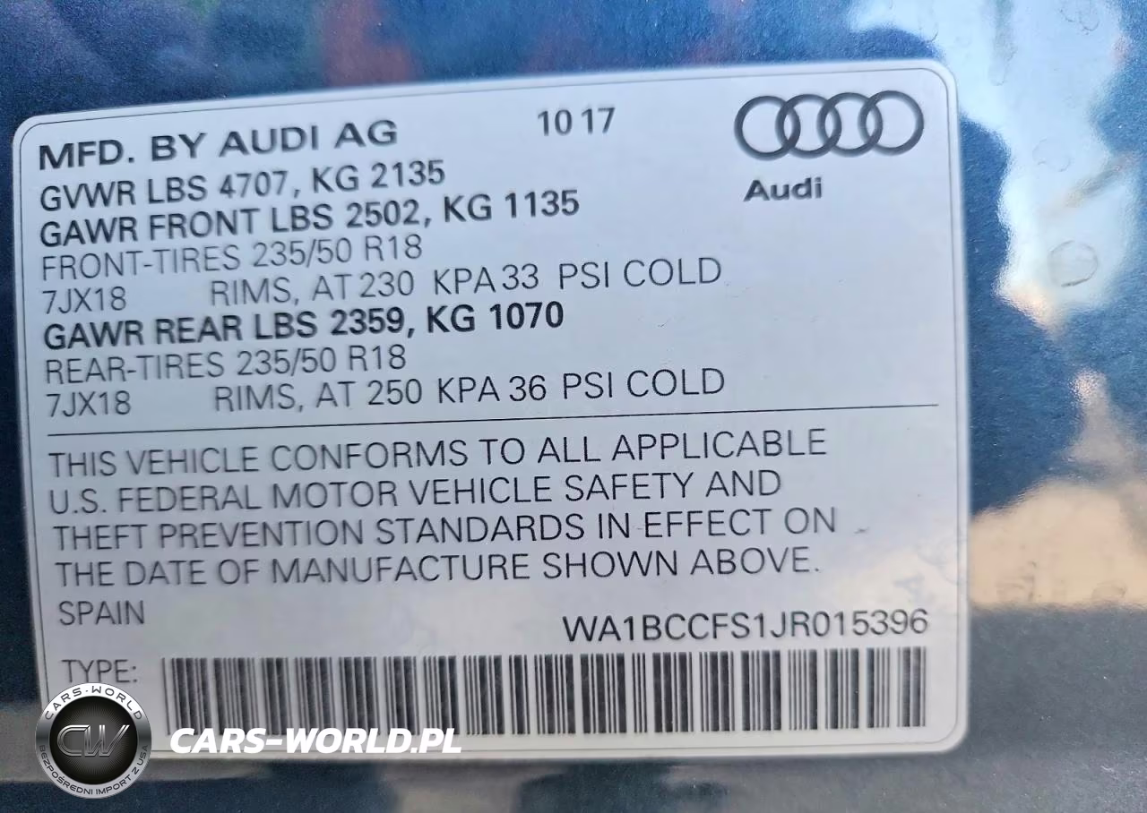 2018 Audi Q3 Premium VIN:WA1BCCFS1JR015396 - 13