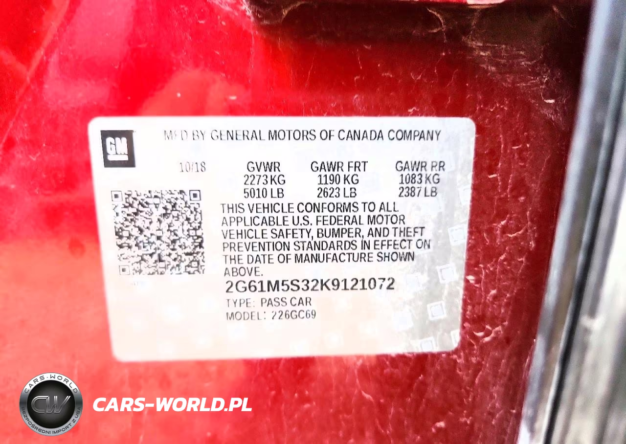 2019 Cadillac Xts Luxury VIN:2G61M5S32K9121072 - 12
