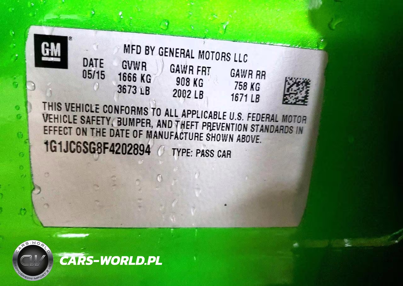 2015 Chevrolet Sonic Lt VIN:1G1JC6SG8F4202894 - 14