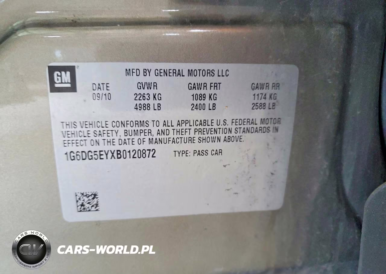 2011 Cadillac Cts Luxury Collection VIN:1G6DG5EYXB0120872 - 12