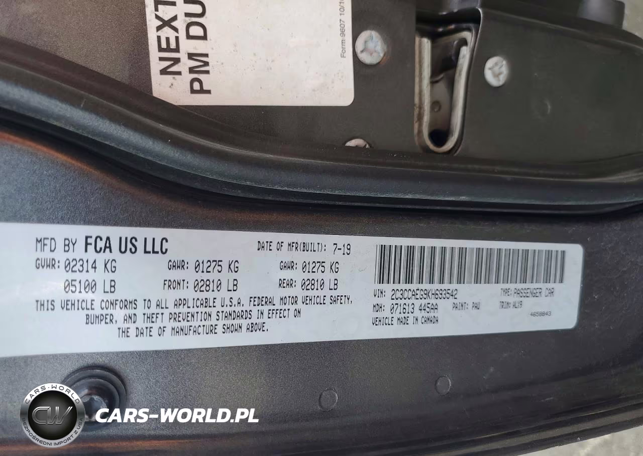 2019 Chrysler 300 Limited VIN:2C3CCAEG9KH693542 - 12