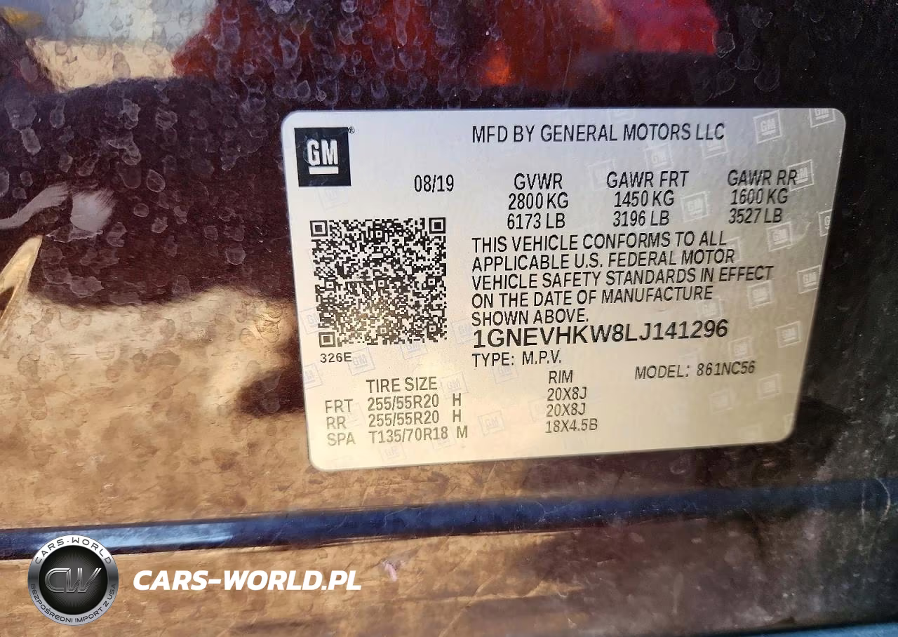 2020 Chevrolet Traverse Lt VIN:1GNEVHKW8LJ141296 - 13