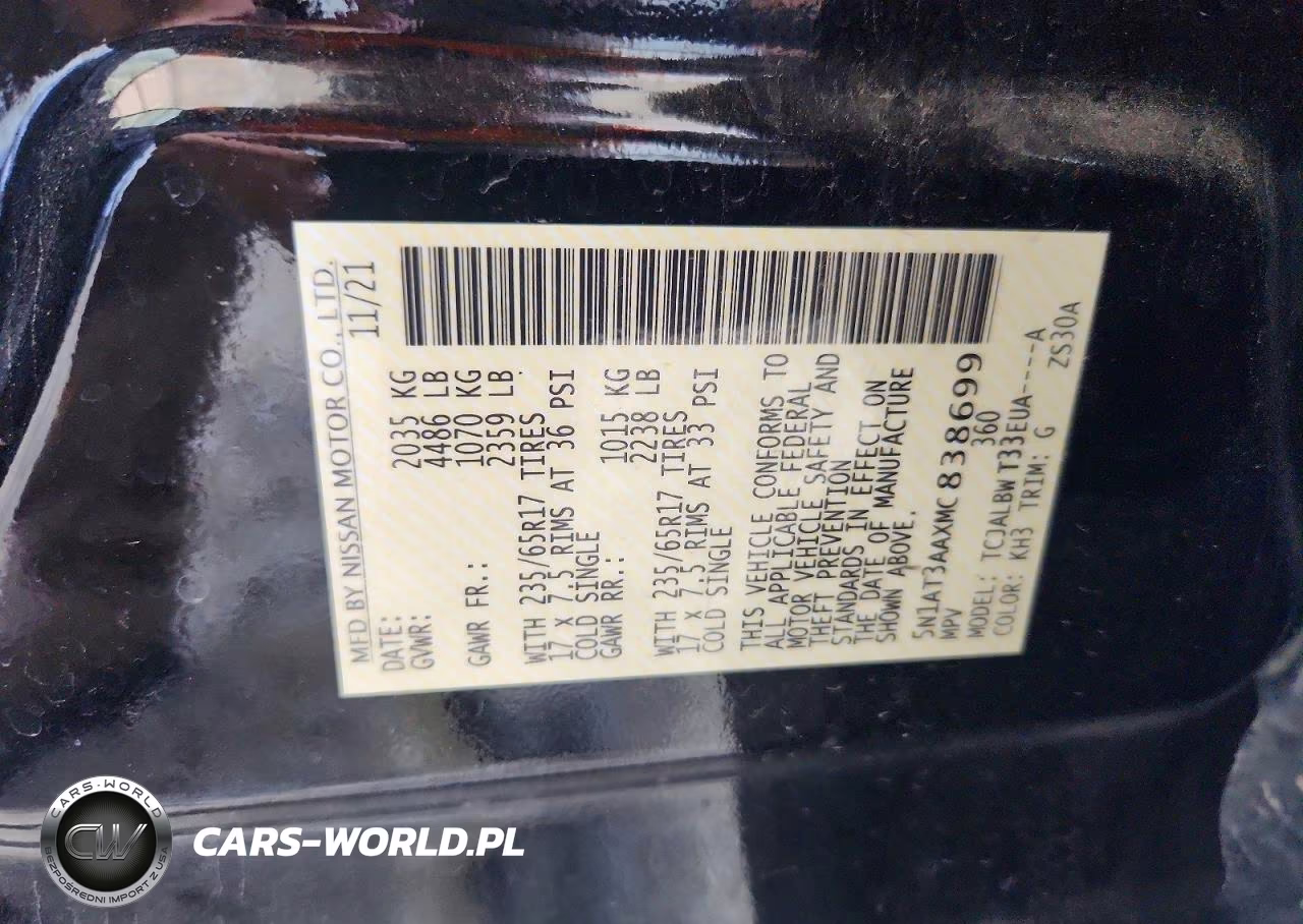 2021 Nissan Rogue S VIN:5N1AT3AAXMC838699 - 13