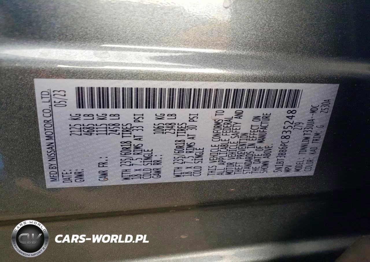 2023 Nissan Rogue Sv VIN:5N1BT3BB6PC835248 - 12