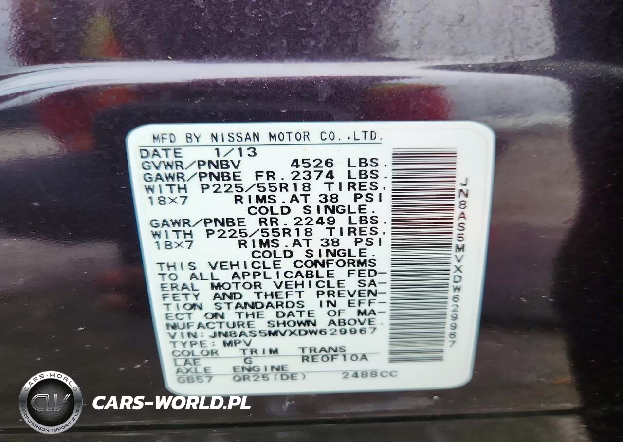 2013 Nissan Rogue S VIN:JN8AS5MVXDW629967 - 13