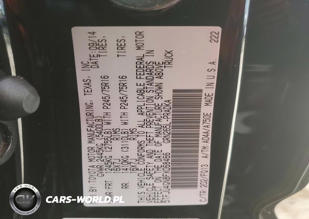2015 Toyota Tacoma Prerunner V6 VIN:5TFJU4GN8FX068466 - 12