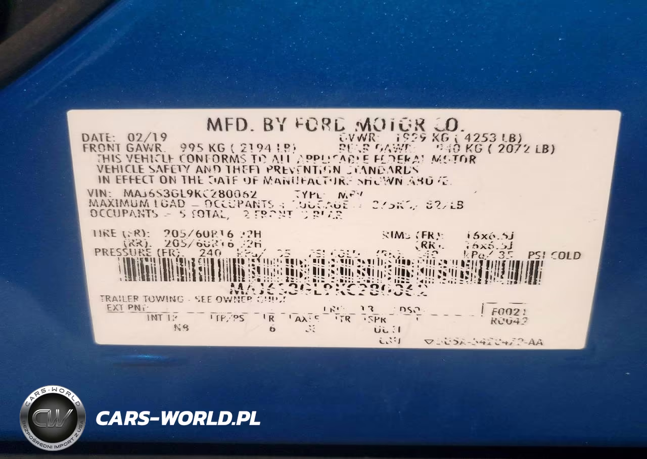 2019 Ford Ecosport Se VIN:MAJ6S3GL9KC280062 - 12