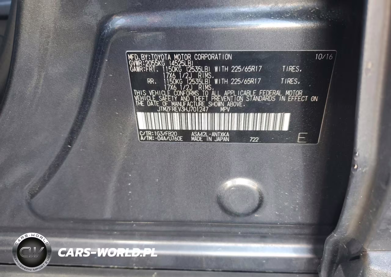 2017 Toyota Rav4 Le VIN:JTMZFREV3HJ701247 - 13